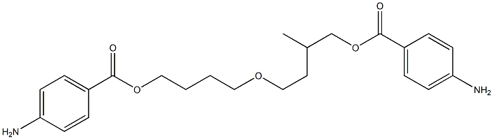 聚(1,4-丁二醇-3-甲基-1,4-丁二醇)醚双(4-氨基苯甲酸酯) 结构式