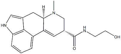 9,10-didehydro-N-(2-hydroxyethyl)-6-methylergoline-8beta-carboxamide 结构式