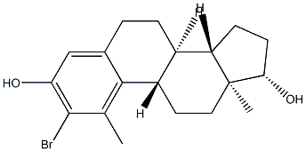 2-Bromo-1-methylestra-1,3,5(10)-triene-3,17β-diol 结构式