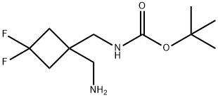 1-(BOC-AMINOMETHYL)-3,3-DFLUOROCYCLOBUTANE-1-METHAMINE 结构式