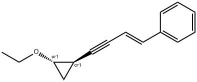 Benzene, [(1E)-4-[(1R,2S)-2-ethoxycyclopropyl]-1-buten-3-ynyl]-, rel- (9CI) 结构式