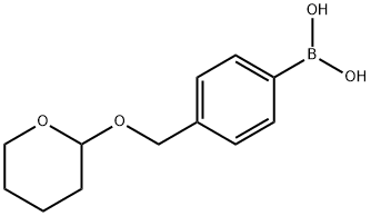 (4-(((Tetrahydro-2H-pyran-2-yl)oxy)Methyl)phenyl)boronic acid 结构式