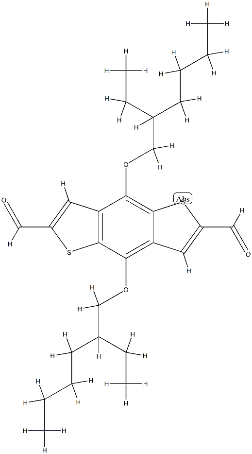 2,6-二醛基-4,8-双[(2-乙基己基)氧基]-苯并[1,2-B:4,5-B']二噻吩 结构式