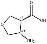 顺式-4-氨基四氢呋喃-3-甲酸 结构式