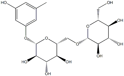 苔黑酚龙胆二糖苷 结构式