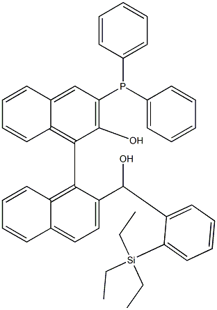 2-羟基-2'-[羟基[2-(三乙基硅基)苯基]甲基]-3-(二苯基膦基)-[1,1'-联萘] 结构式