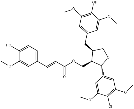 9-O-FERULOYL-5,5'-DIMETHOXYLARICIRESINOL 结构式