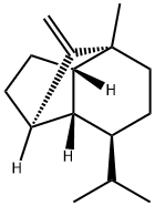 (1R,3aβ,7aβ)-Octahydro-4-methyl-8-methylene-7-isopropyl-1α,4α-methano-1H-indene 结构式