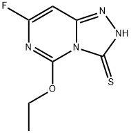 1,2,4-Triazolo[4,3-c]pyrimidine-3(2H)-thione,5-ethoxy-7-fluoro-(9CI) 结构式