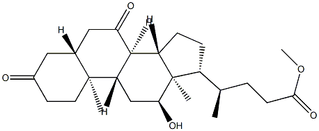 12α-Hydroxy-3,7-dioxo-5α-cholan-24-oic acid methyl ester 结构式