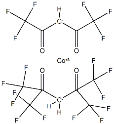 Tris-(1,1,1,5,5,5-hexafluoro-2,4-pentanedionato-O,O'')-cobalt 结构式