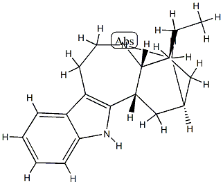 (2α,5β,6α,18β)-Ibogamine 结构式
