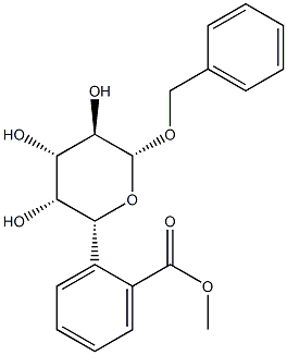 苄基-6-O-苯甲酰基-BETA-D-吡喃半乳糖苷 结构式