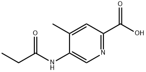 2-Pyridinecarboxylicacid,4-methyl-5-[(1-oxopropyl)amino]-(9CI) 结构式