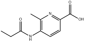 2-Pyridinecarboxylicacid,6-methyl-5-[(1-oxopropyl)amino]-(9CI) 结构式