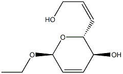 2H-Pyran-3-ol,6-ethoxy-3,6-dihydro-2-(3-hydroxy-1-propenyl)-,[2R-[2alpha(Z),3bta,6bta]]-(9CI) 结构式