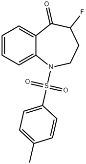 4-氟-1-甲苯磺酰-3,4-二氢-1H-苯并[B]吖庚英-5(2H)-酮 结构式