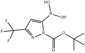 1-Boc-3-trifluoromethylpyrazole-5-boronic acid 结构式