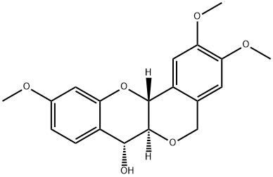 (6aS)-5,6aα,7,12aβ-Tetrahydro-2,3,10-trimethoxy[2]benzopyrano[4,3-b][1]benzopyran-7α-ol 结构式