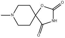 1-Oxa-3,8-diazaspiro[4.5]decane-2,4-dione,8-methyl-(9CI) 结构式