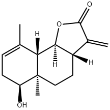 (3aS)-3aβ,4,5,5a,6,7,9aβ,9bα-Octahydro-6β-hydroxy-5aα,9-dimethyl-3-methylenenaphtho[1,2-b]furan-2(3H)-one 结构式