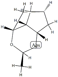 4,6-Methanocyclopent[e]-1,3-oxathiin,hexahydro-2-methyl-,(2-alpha-,4-bta-,4a-alpha-,6-bta-,7a-alpha-)-(9CI) 结构式