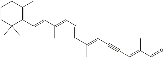 15,15'-didehydro-12'-apo-beta,psi-carotenal 结构式