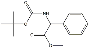 甲基 2-((叔-丁氧羰基)氨基)-2-苯基醋酸盐 结构式