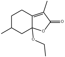 2(4H)-Benzofuranone,7a-ethoxy-5,6,7,7a-tetrahydro-3,6-dimethyl-(9CI) 结构式