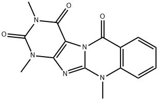 Purino[8,7-b]quinazoline-2,4,6(1H,3H,11H)-trione,  1,3,11-trimethyl- 结构式