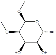 Methyl 2-O-methyl-6-deoxy-α-D-allopyranoside 结构式