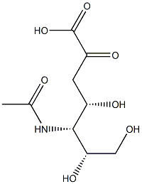 5-acetamido-3,5-dideoxygalactosylheptulosonic acid 结构式
