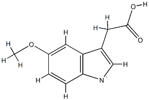 1H-Indol-1-yl,3-(carboxymethyl)-5-methoxy-(9CI) 结构式