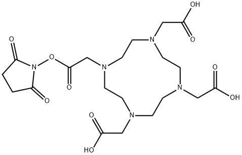 1,4,7,10-四氮杂环十二烷-1,4,7,10-四乙酸 1-(2,5-二氧代-1-吡咯烷基)酯 结构式