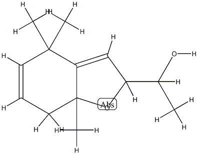 2,4,7,7a-Tetrahydro-α,4,4,7a-tetramethyl-2-benzofuranmethanol 结构式