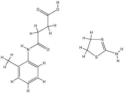 4-((2-Methylphenyl)amino)-4-oxobutanoic acid compd. with 4,5-dihydro-2 -thiazolamine (1:1) 结构式