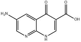 1,8-Naphthyridine-3-carboxylicacid,6-amino-1,4-dihydro-4-oxo-(9CI) 结构式