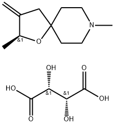 (S)-2β,8-Dimethyl-3-methylene-1-oxa-8-azaspiro[4.5]decane/(2R,3R)-2,3-dihydroxybutanedioic acid,(1:1) 结构式