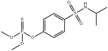 Phosphorothioic acid=O,O-dimethyl=O-[4-[[(1-methylethyl)amino]sulfonyl]phenyl] ester 结构式