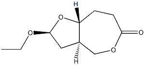 Furo[3,2-c]oxepin-6(4H)-one,2-ethoxyhexahydro-,(2alpha,3abta,8aalpha)-(9CI) 结构式