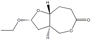 Furo[3,2-c]oxepin-6(4H)-one,2-ethoxyhexahydro-,(2alpha,3aalpha,8abta)-(9CI) 结构式