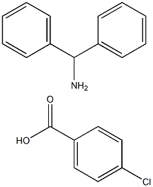 4-chlorobenzoic acid, diphenylmethanamine 结构式