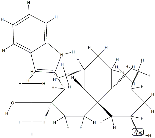 10,11-DIHYDRO-24-HYDROXYAFLAVININE 结构式