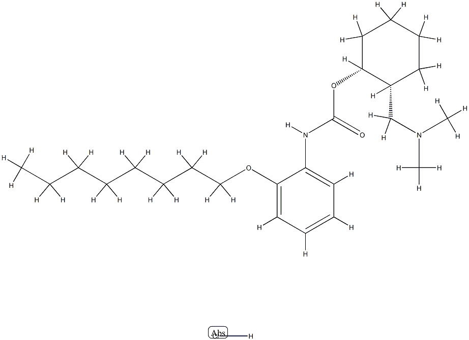 [(1R,2R)-2-(dimethylaminomethyl)cyclohexyl] N-(2-octoxyphenyl)carbamat e hydrochloride 结构式