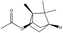 外型-(+-)-1,7,7-三甲基-二环[2.2.1]庚-2-醇乙酸酯 结构式