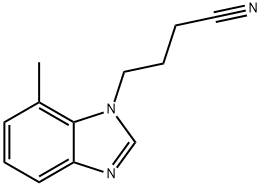 1H-Benzimidazole-1-butanenitrile,7-methyl-(9CI) 结构式