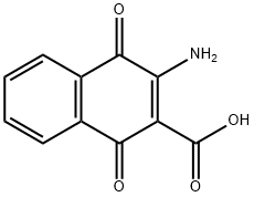 2-氨基-3-羧基-1,4-萘醌 结构式