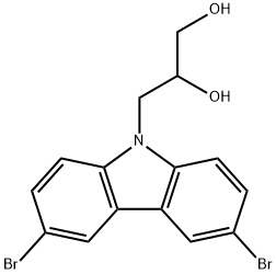 3-(3,6-dibromo-9H-carbazol-9-yl)propane-1,2-diol 结构式