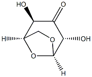 D-arabino-Hexopyranos-3-ulose, 1,6-anhydro-, beta- (8CI) 结构式