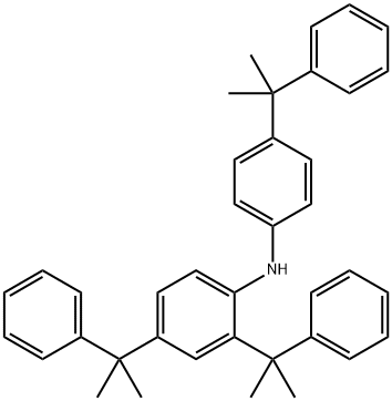 2,4-二(1-甲基-1-苯基乙基)-N-[4-(1-甲基-1-苯基乙基苯基)苯胺 结构式
